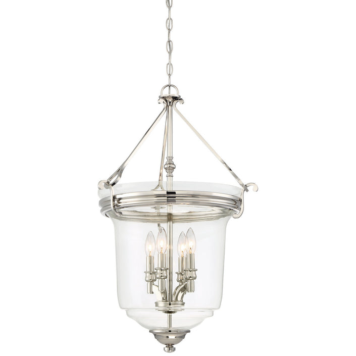 Minka-Lavery - 3298-613 - Four Light Pendant (Convertible To Semi-Flush) - Audrey'S Point - Polished Nickel