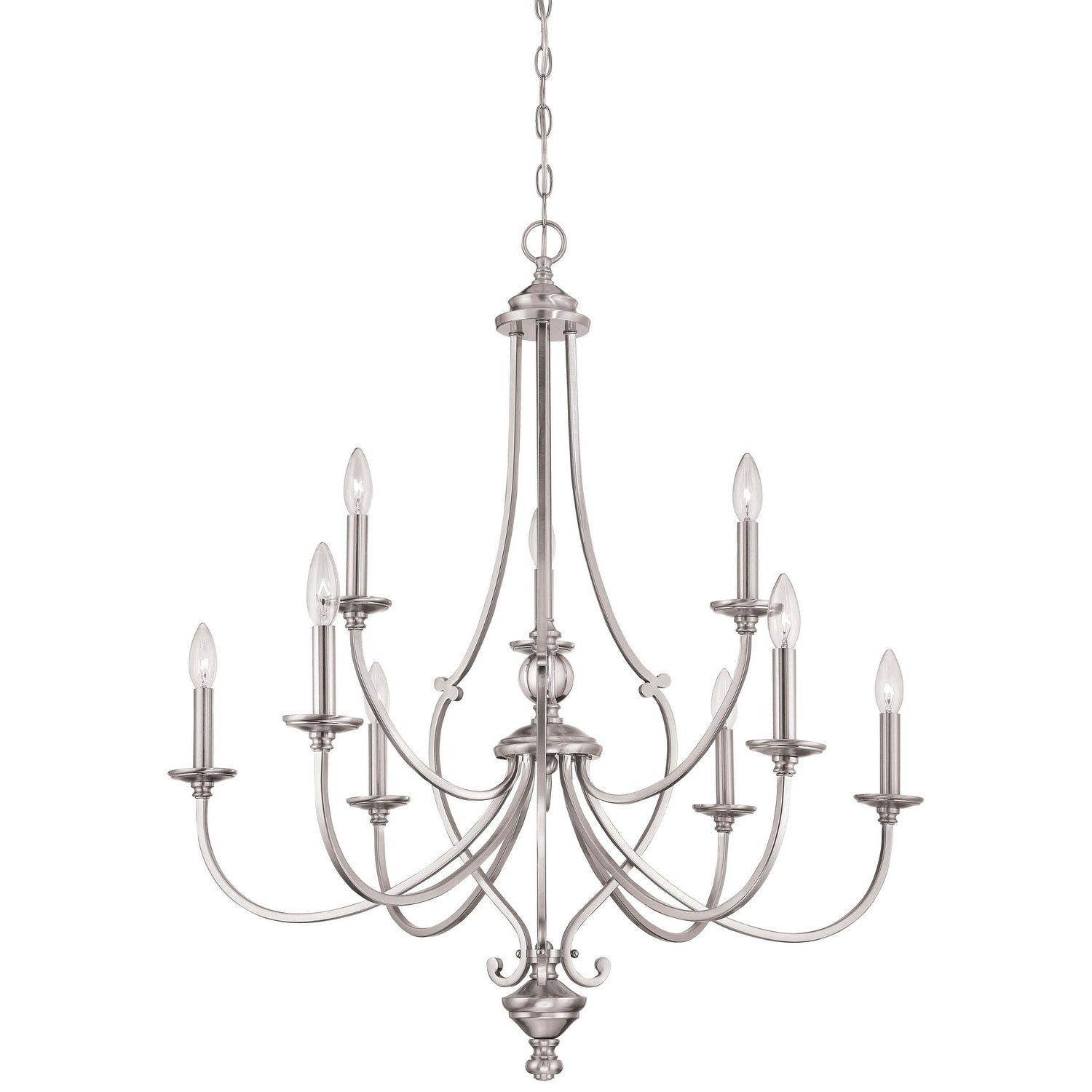 Minka-Lavery - 3339-84 - Nine Light Chandelier - Savannah Row - Brushed Nickel