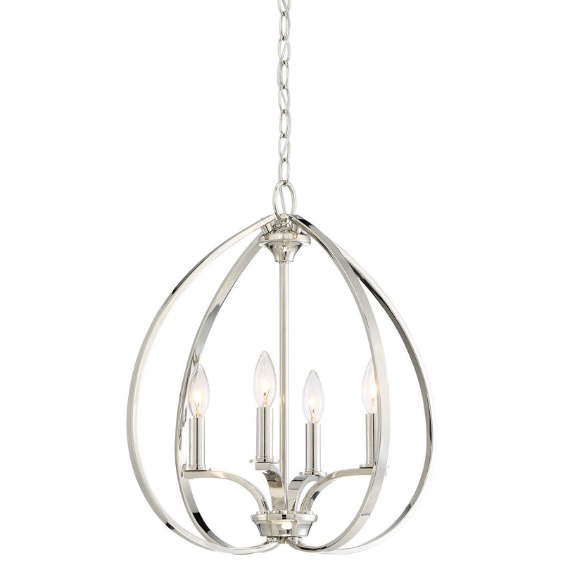 Minka-Lavery - 4984-613 - Four Light Pendant - Tilbury - Polished Nickel