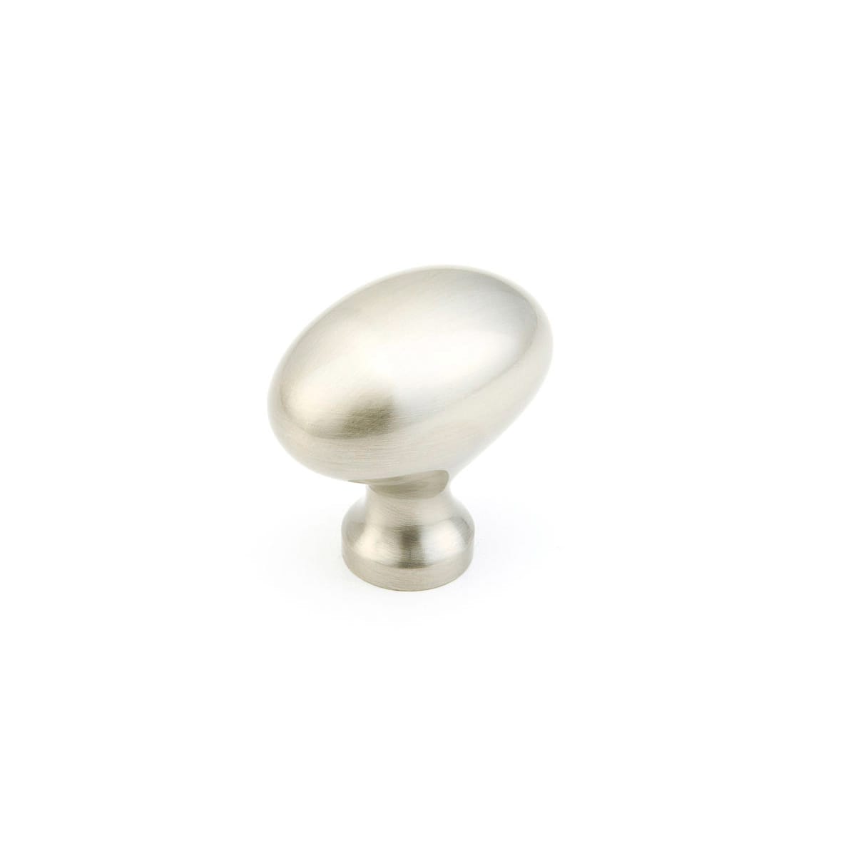 Schaub and Company - 719-15 - Baroque 1-3/8" Solid Brass Traditional Egg / Oval Cabinet Knob in Satin Nickel