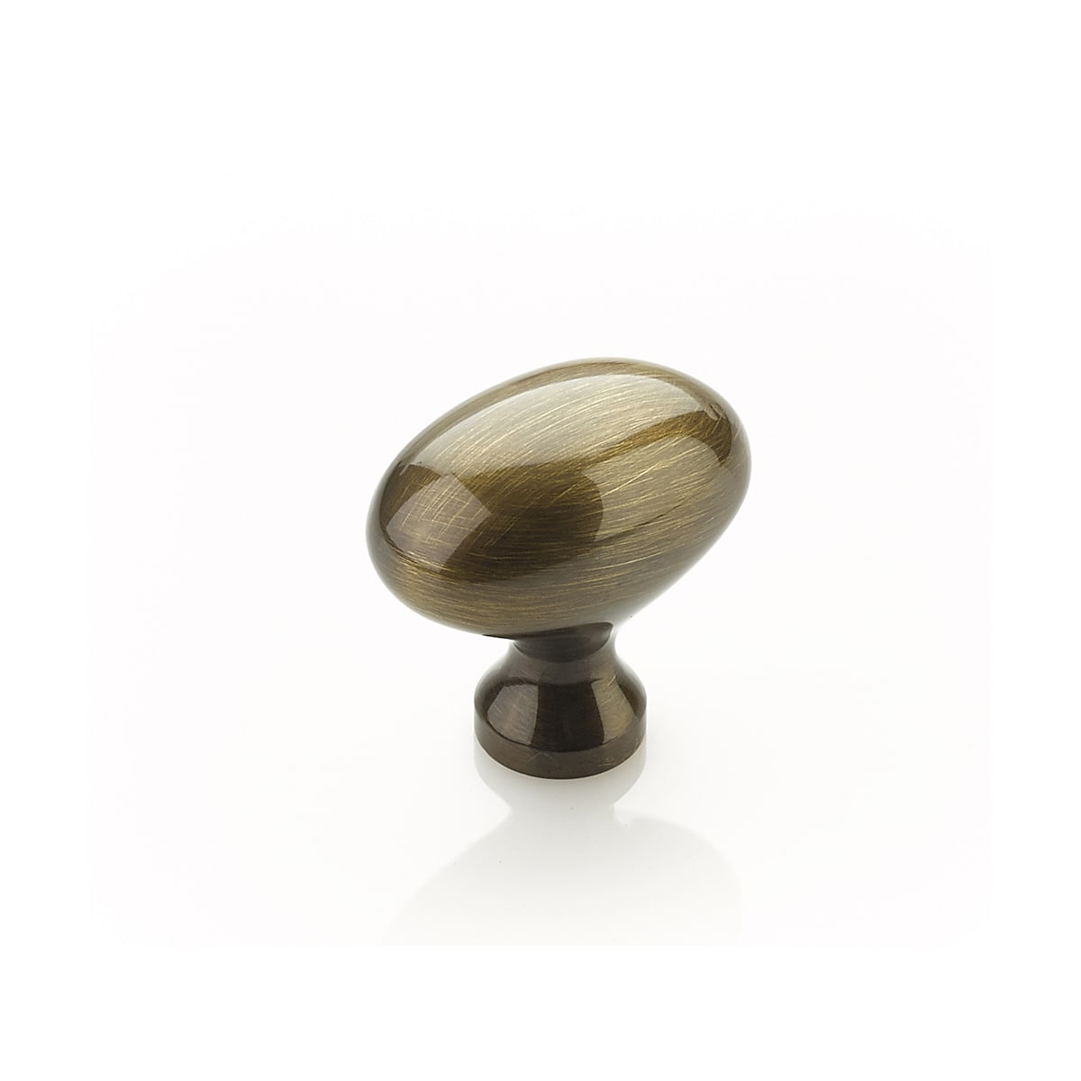 Schaub and Company - 719-AB - Baroque 1-3/8" Solid Brass Traditional Egg / Oval Cabinet Knob in Antique Brass