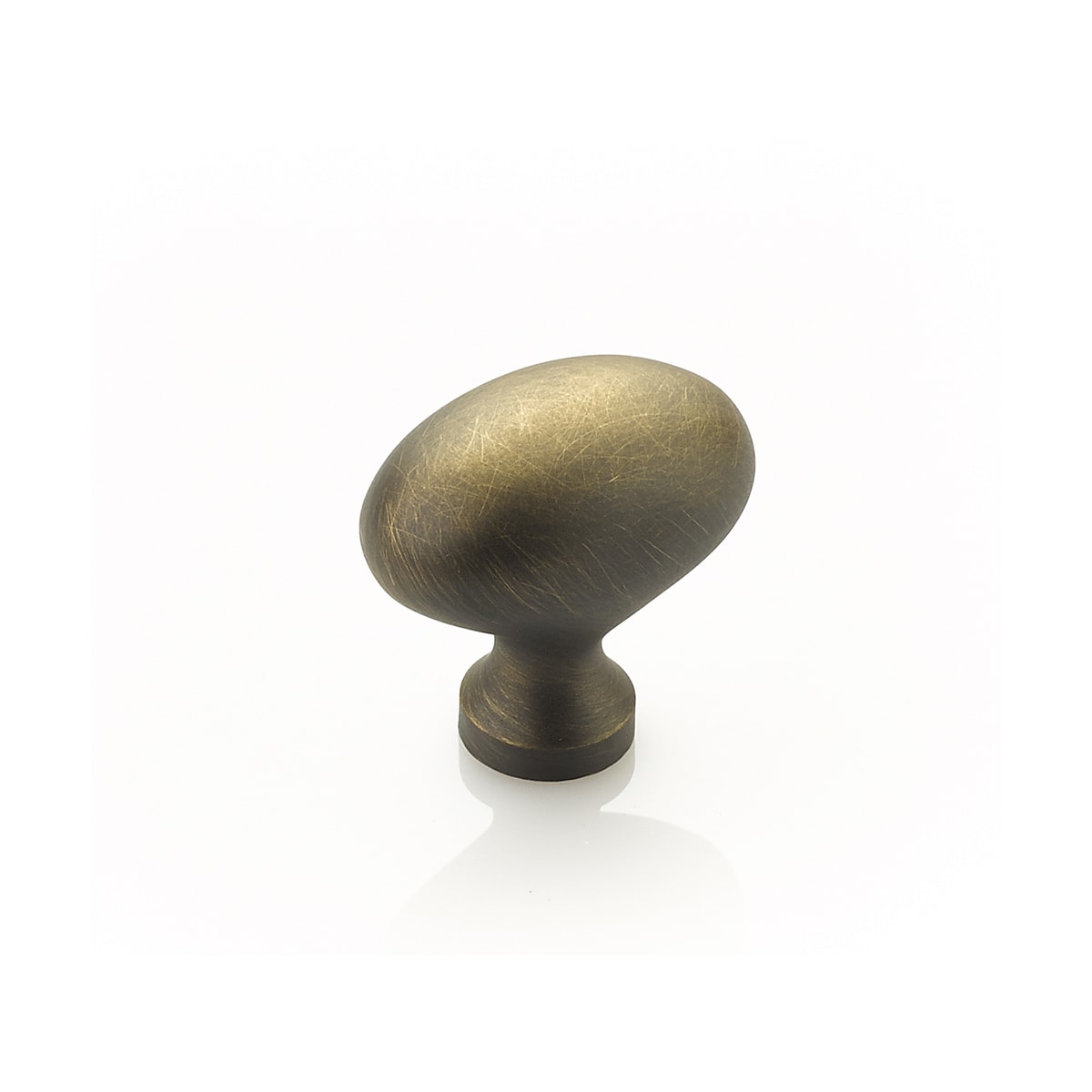 Baroque 1-3/8" Solid Brass Traditional Egg / Oval Cabinet Knob