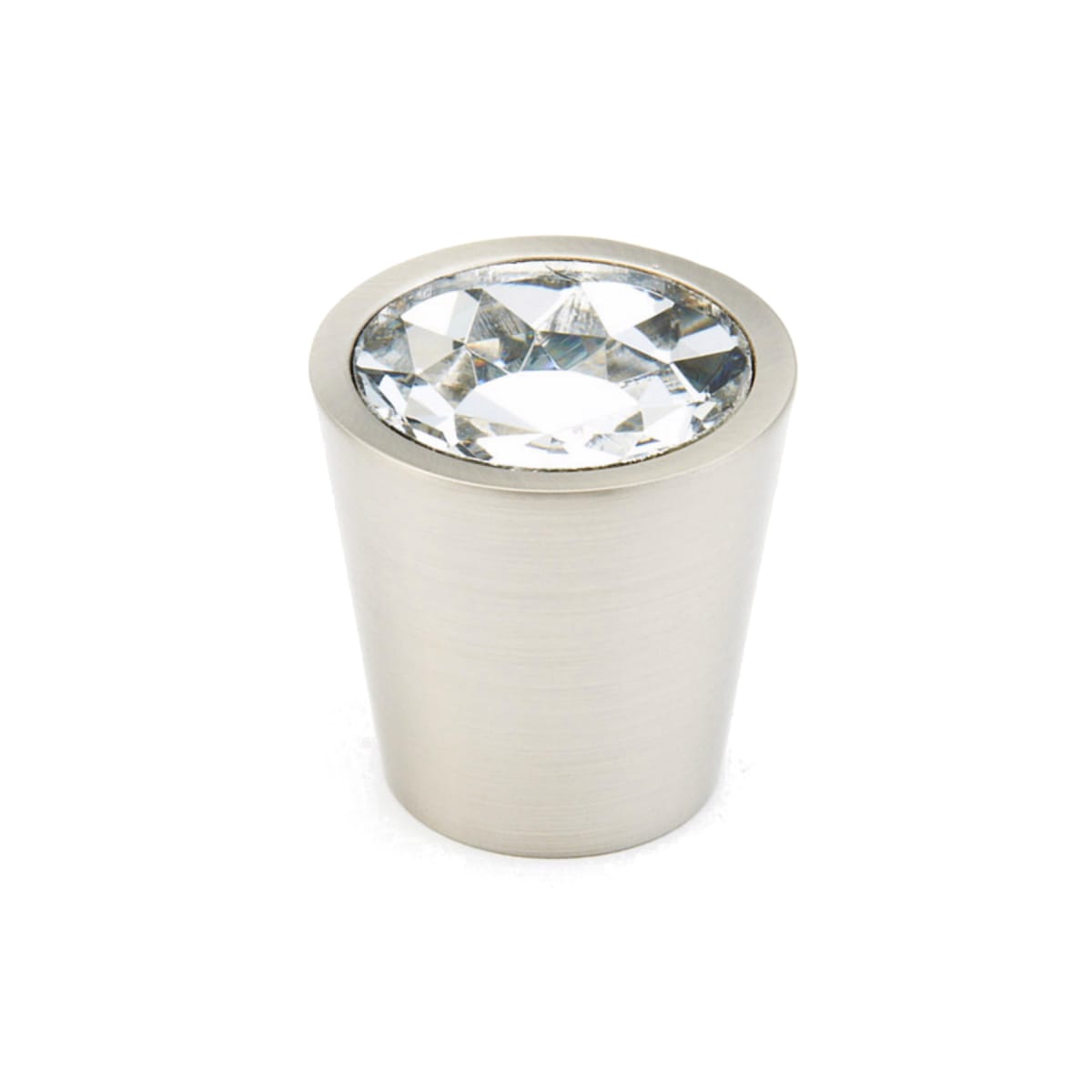 Stargaze 1-1/16" Contemporary Luxury Cone Mini Solid Brass Cabinet Knob with Glass Crystal Accent