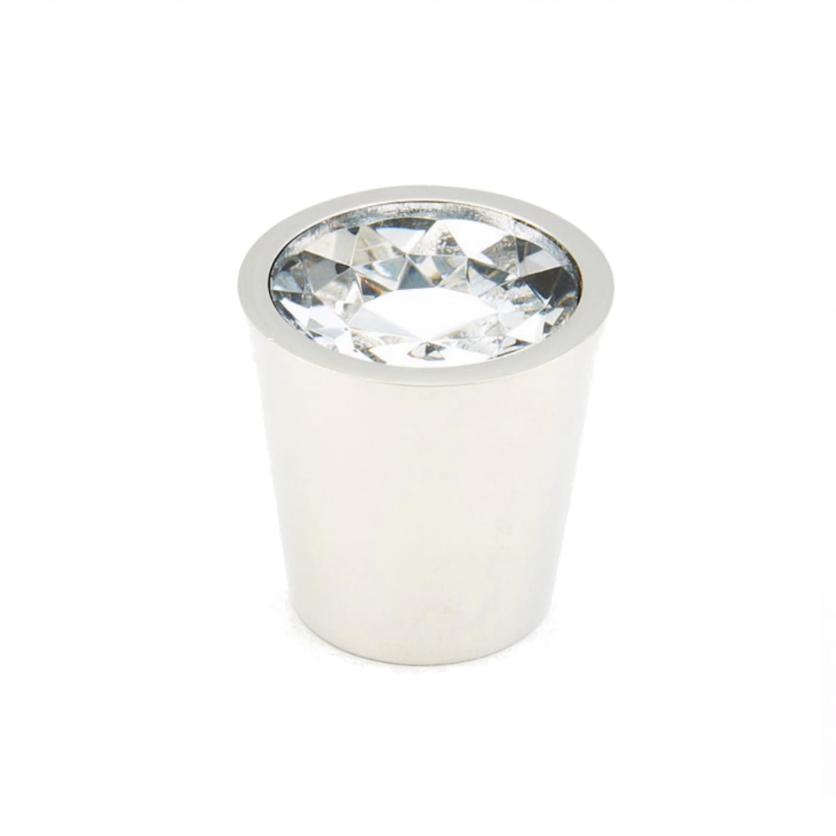 Stargaze 1-1/16" Contemporary Luxury Cone Mini Solid Brass Cabinet Knob with Glass Crystal Accent