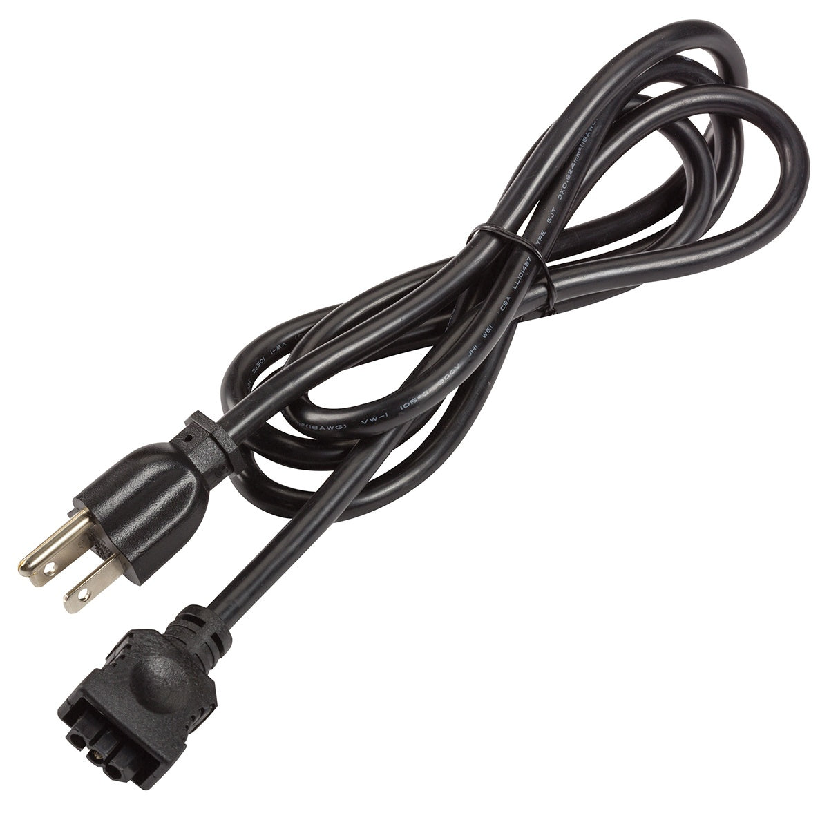 Kichler - 6UCORDBK - Ucab 3-Prong Cord - Under Cabinet Accessories - Black Material (Not Painted)