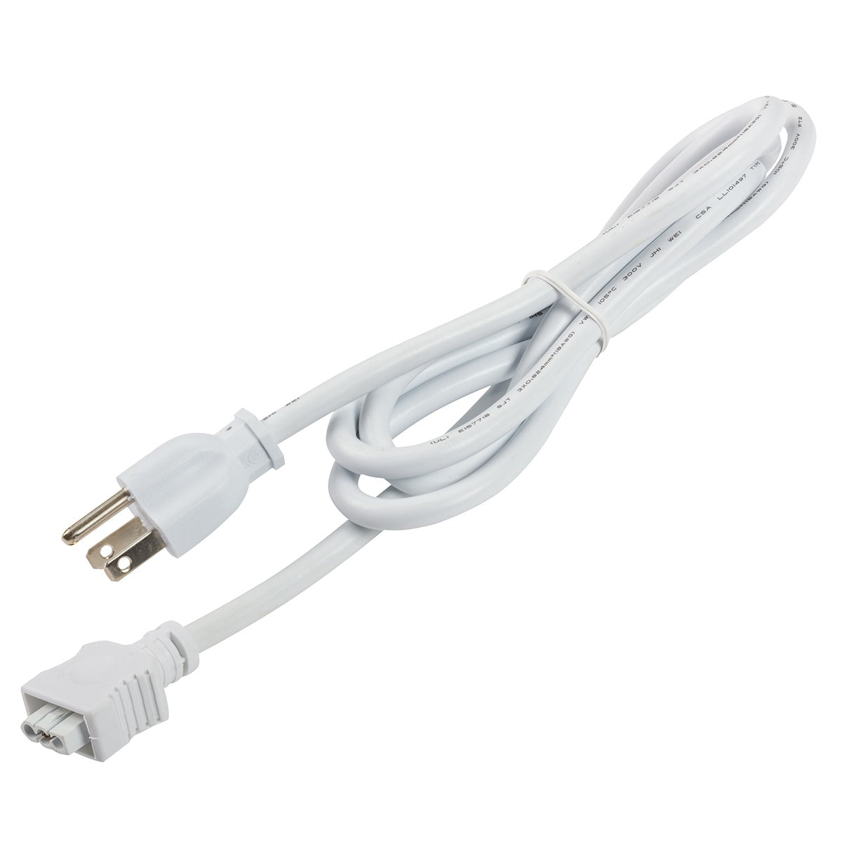 Kichler - 6UCORDWH - Ucab 3-Prong Cord - Under Cabinet Accessories - White Material (Not Painted)