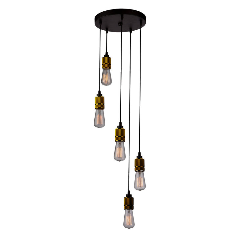 Artcraft - AC10577VB - Five Light Chandelier - Jersey - Vintage Brass