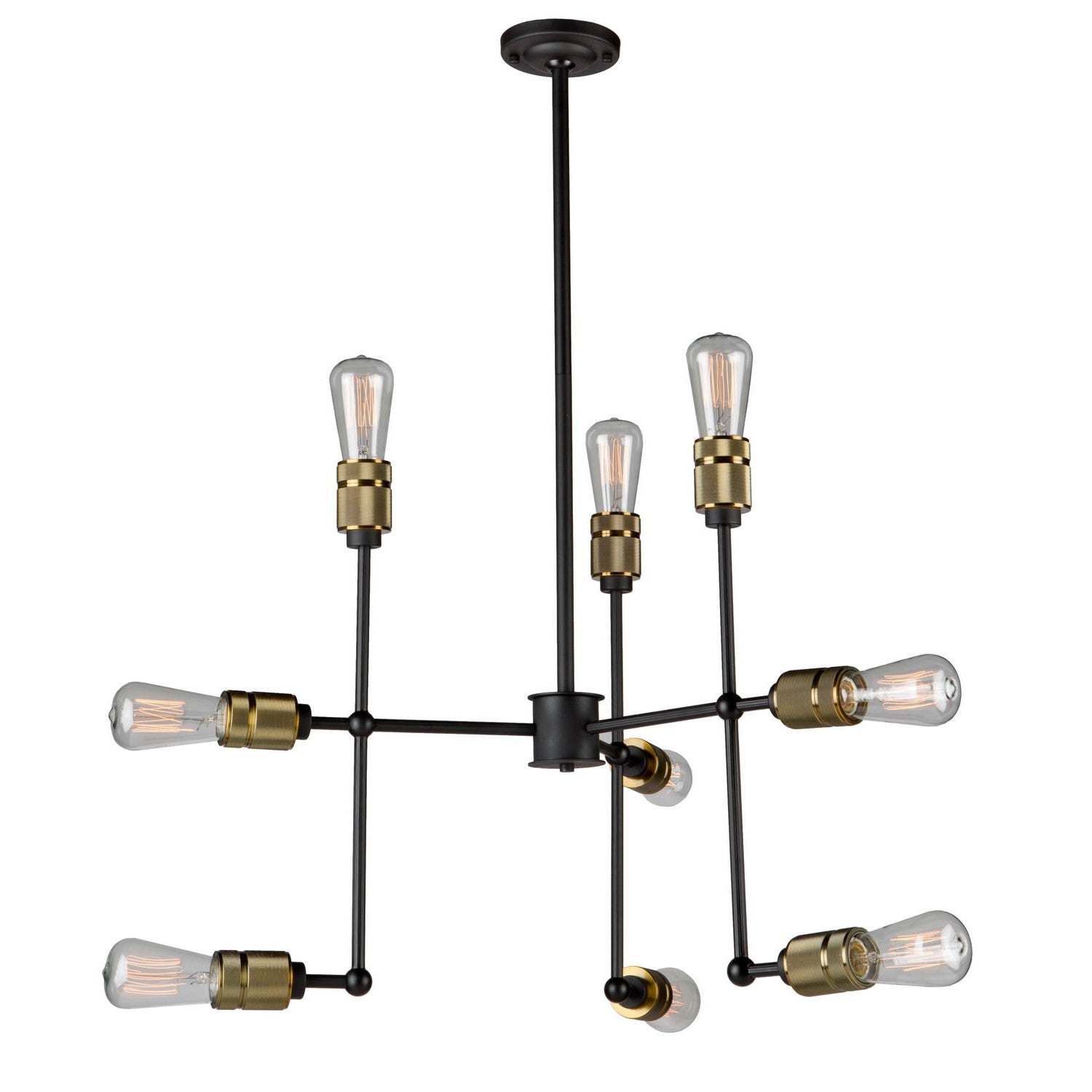Artcraft - AC10589VB - Nine Light Chandelier - Jersey - Vintage Brass