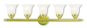 Livex Lighting - 1065-02 - Five Light Bath Vanity - Rivera - Polished Brass