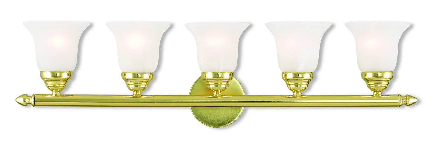 Livex Lighting - 1065-02 - Five Light Bath Vanity - Rivera - Polished Brass