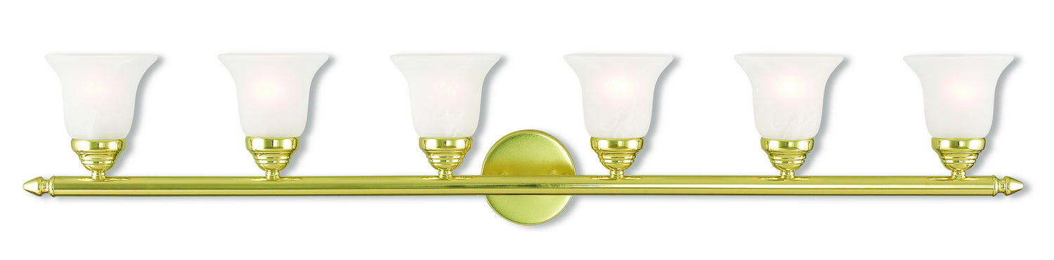 Livex Lighting - 1066-02 - Six Light Bath Vanity - Rivera - Polished Brass