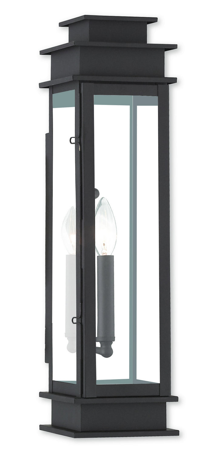 Livex Lighting - 20207-07 - One Light Outdoor Wall Lantern - Princeton - Bronze w/ Polished Chrome Stainless Steel