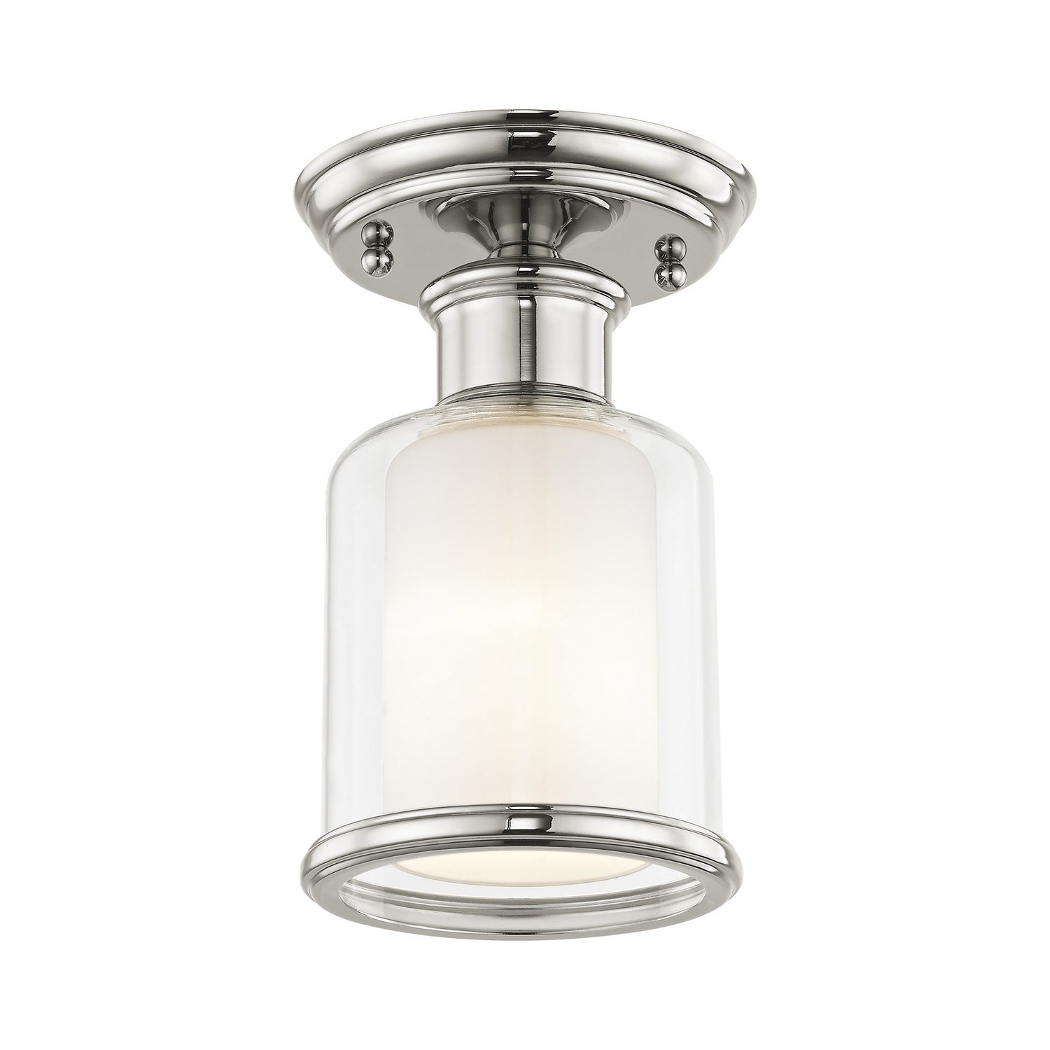 Livex Lighting - 40200-35 - One Light Ceiling Mount - Middlebush - Polished Nickel