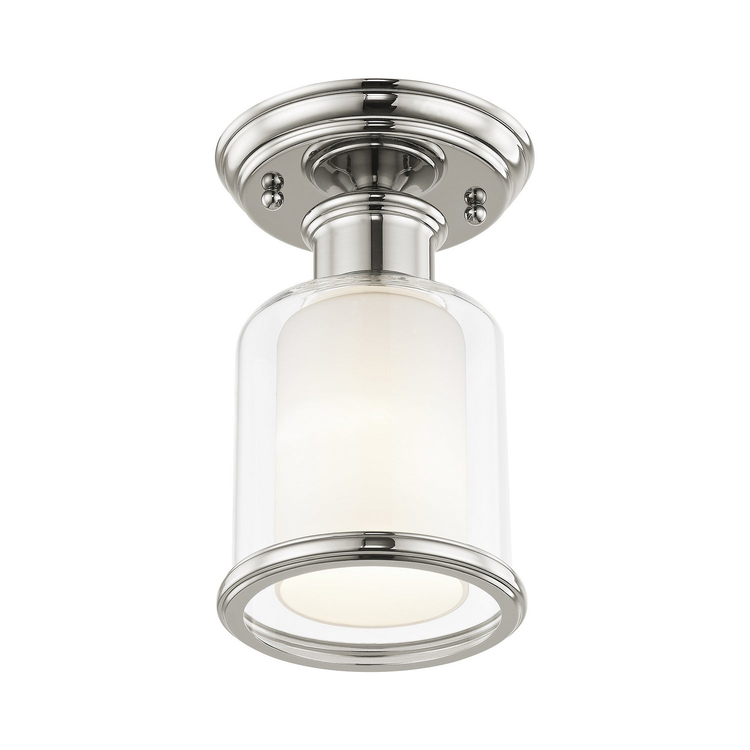 Livex Lighting - 40200-35 - One Light Ceiling Mount - Middlebush - Polished Nickel