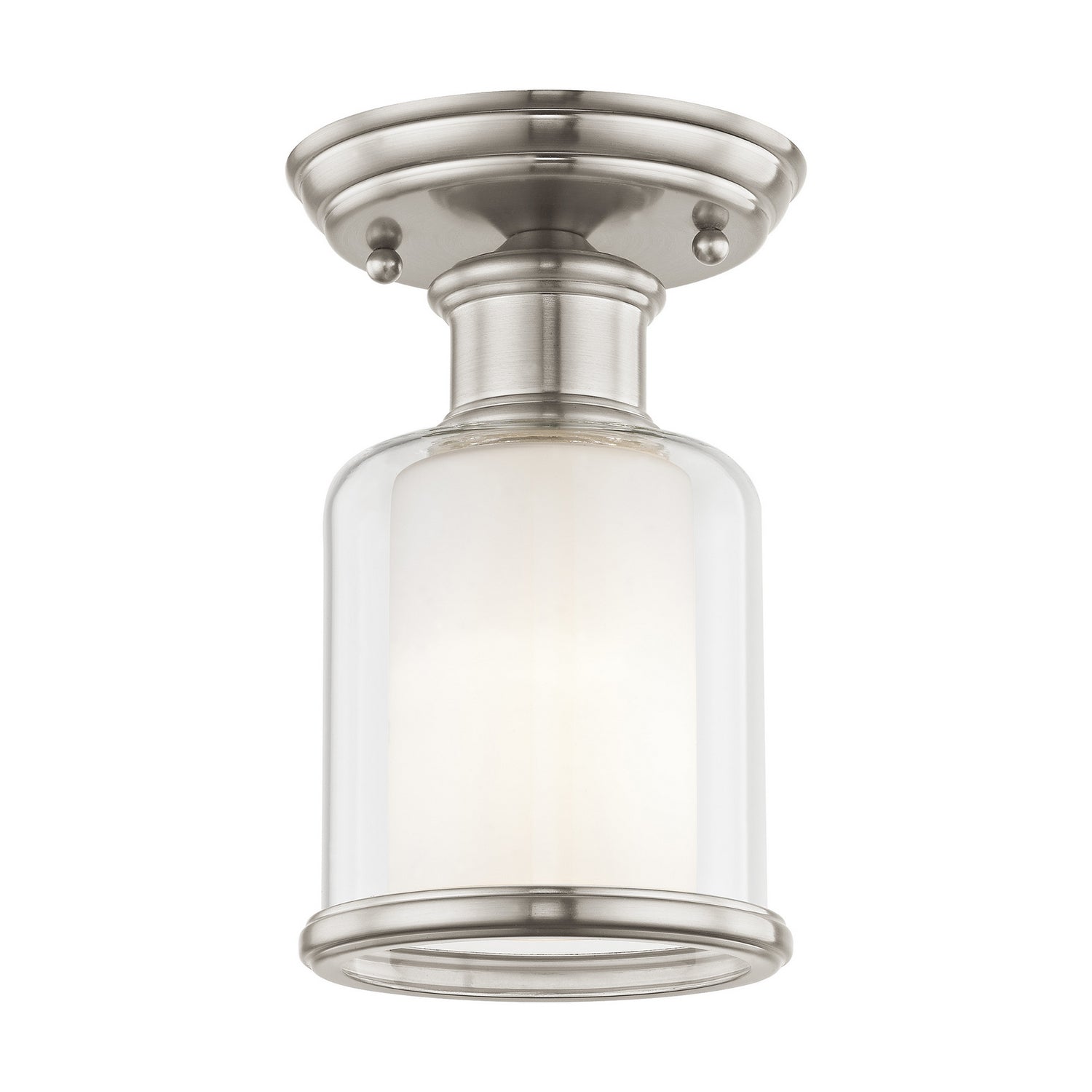 Livex Lighting - 40200-91 - One Light Ceiling Mount - Middlebush - Brushed Nickel
