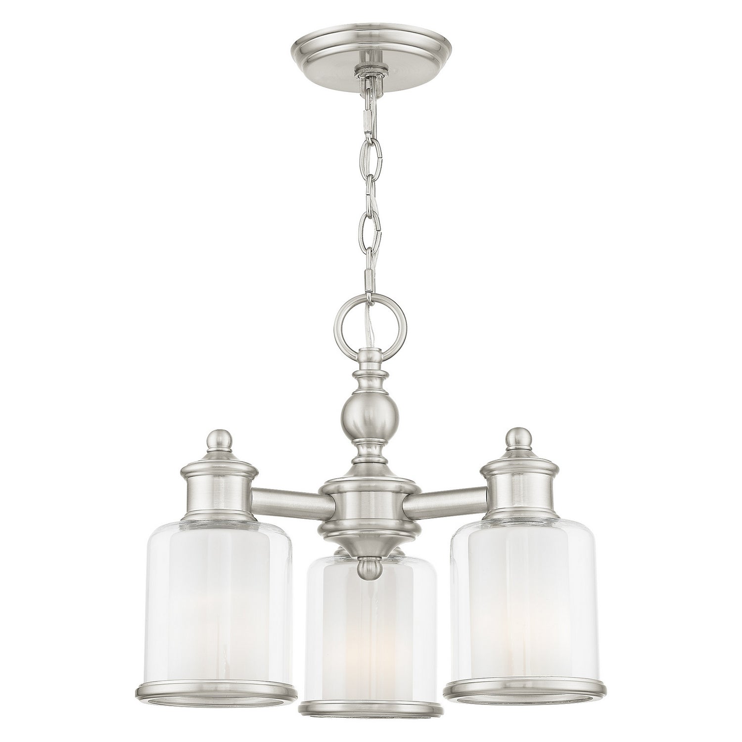Livex Lighting - 40203-91 - Three Light Mini Chandelier/Ceiling Mount - Middlebush - Brushed Nickel