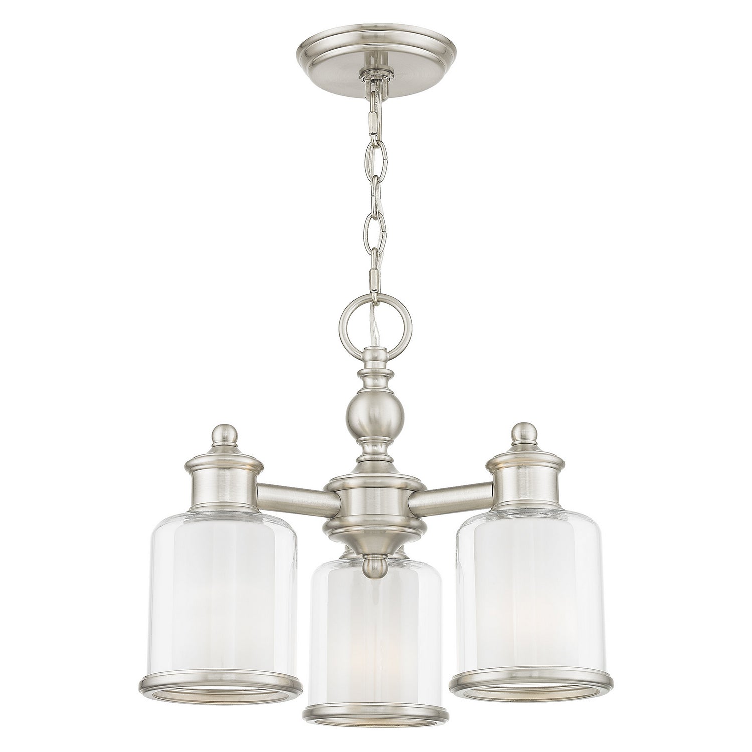 Livex Lighting - 40203-91 - Three Light Mini Chandelier/Ceiling Mount - Middlebush - Brushed Nickel