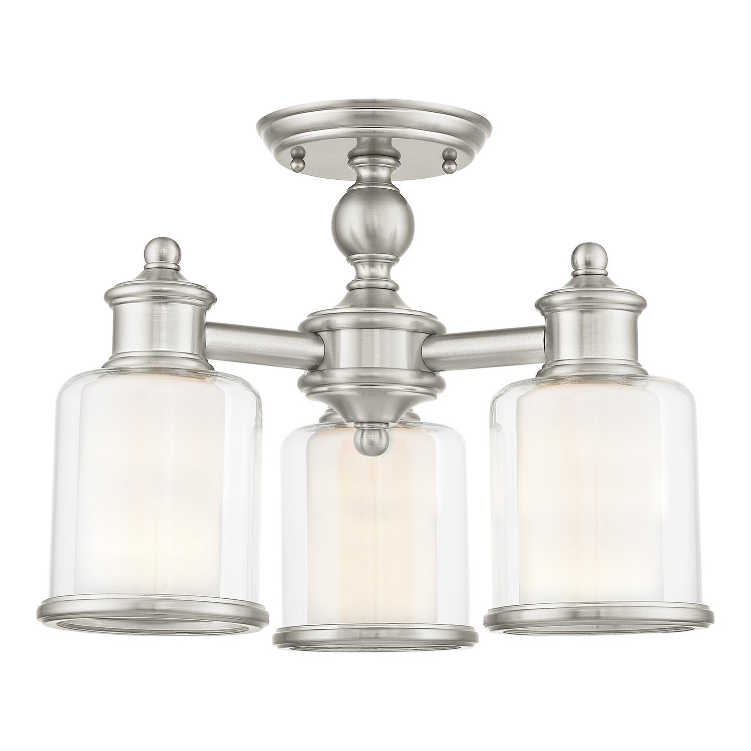 Livex Lighting - 40203-91 - Three Light Mini Chandelier/Ceiling Mount - Middlebush - Brushed Nickel