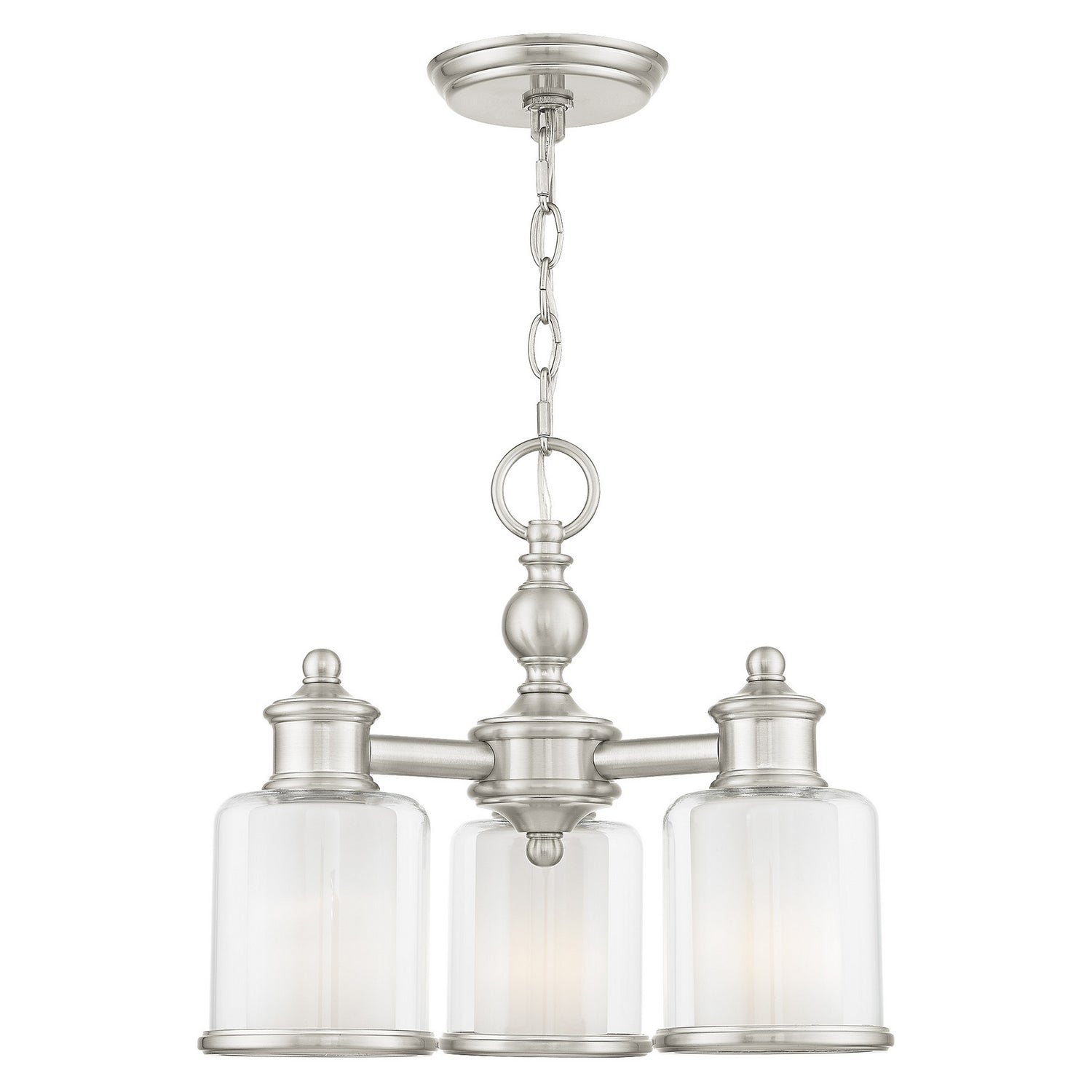 Livex Lighting - 40203-91 - Three Light Mini Chandelier/Ceiling Mount - Middlebush - Brushed Nickel