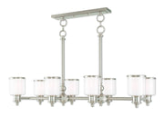 Livex Lighting - 40208-91 - Eight Light Linear Chandelier - Middlebush - Brushed Nickel