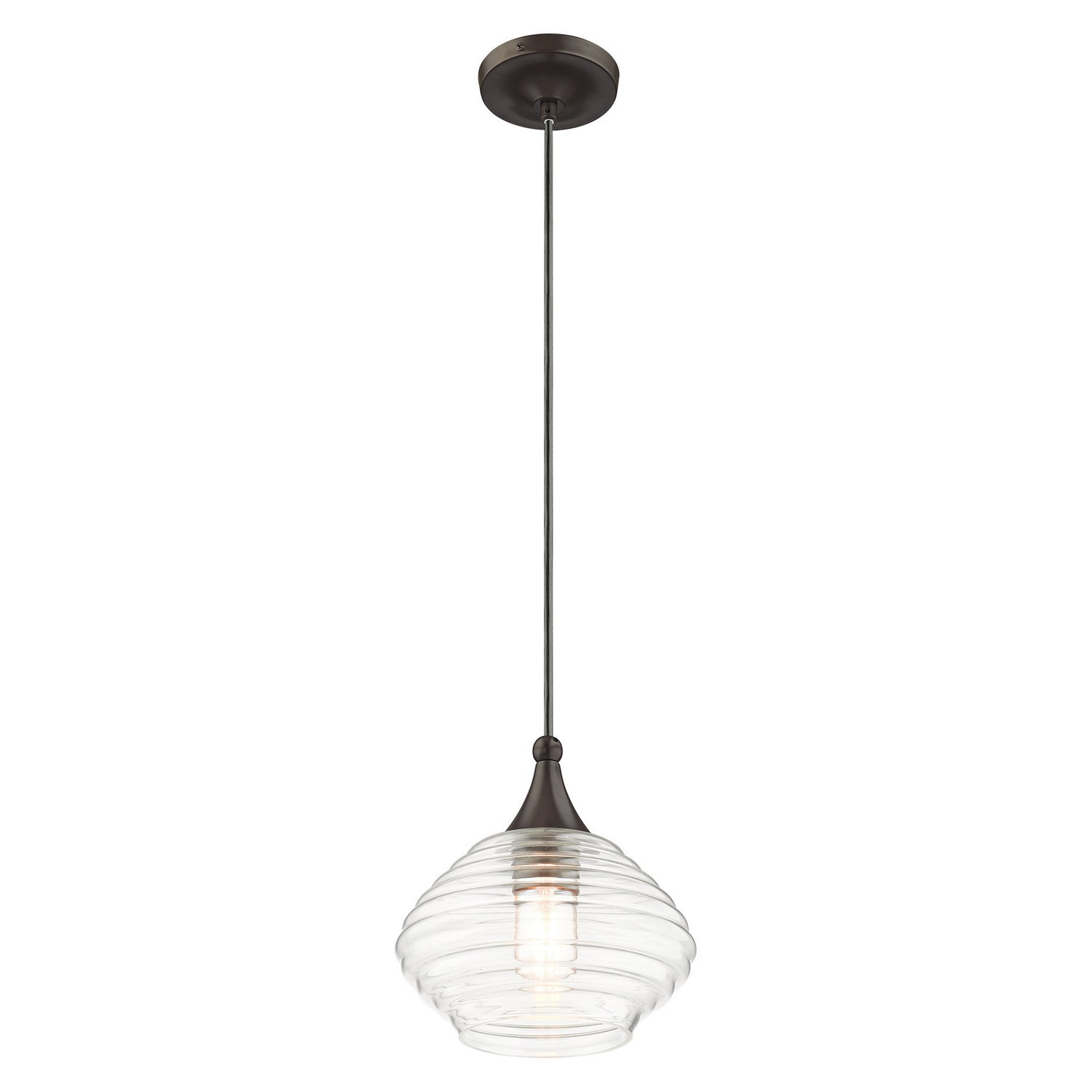 Livex Lighting - 40610-92 - One Light Mini Pendant - Hand Blown Art Glass Mini Pendants - English Bronze