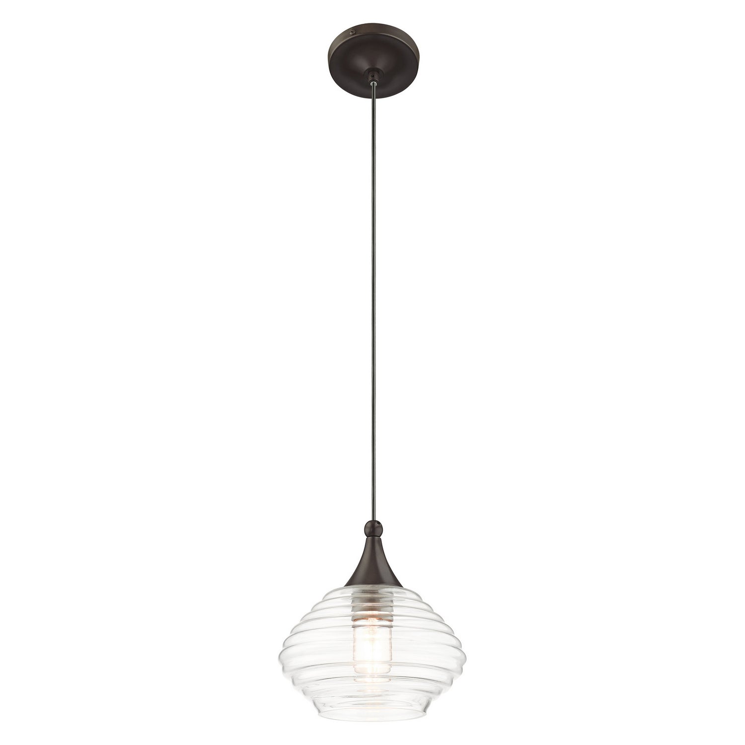 Livex Lighting - 40610-92 - One Light Mini Pendant - Hand Blown Art Glass Mini Pendants - English Bronze