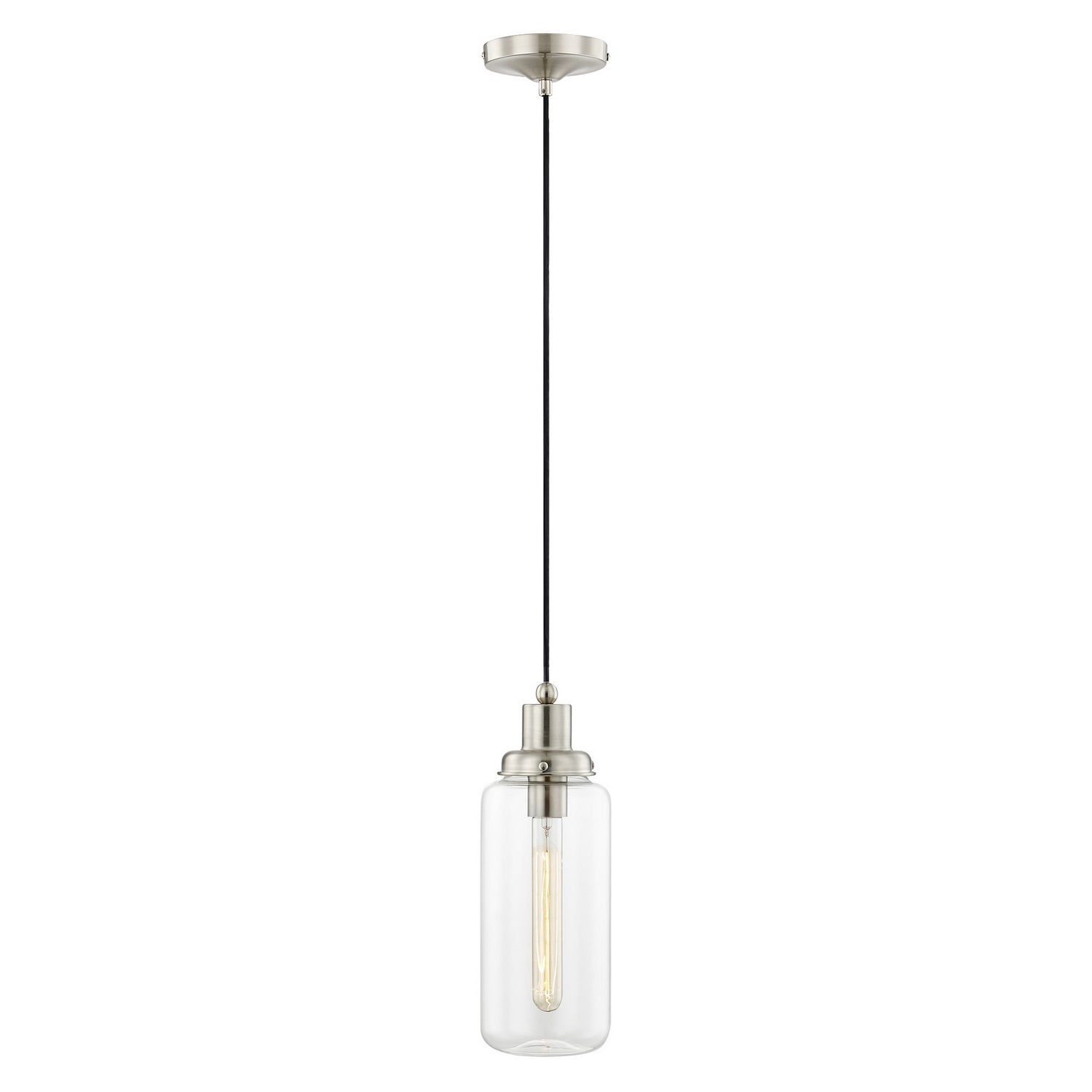 Livex Lighting - 40614-91 - One Light Mini Pendant - Oakhurst - Brushed Nickel