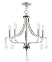 Livex Lighting - 40785-91 - Five Light Chandelier - Laurel - Brushed Nickel w/ English Bronzes
