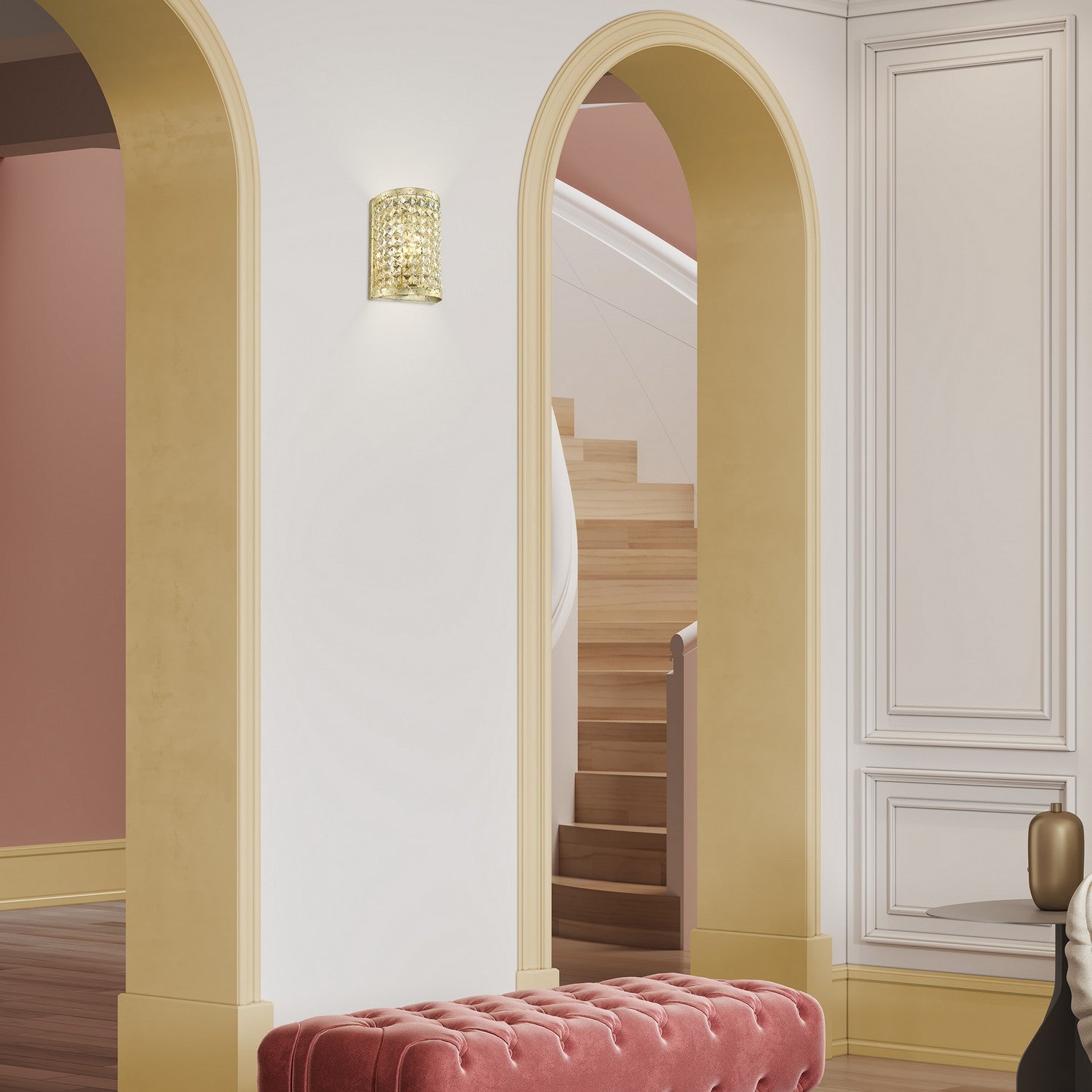 Livex Lighting - 50571-28 - One Light Wall Sconce - Grammercy - Hand Applied Winter Gold