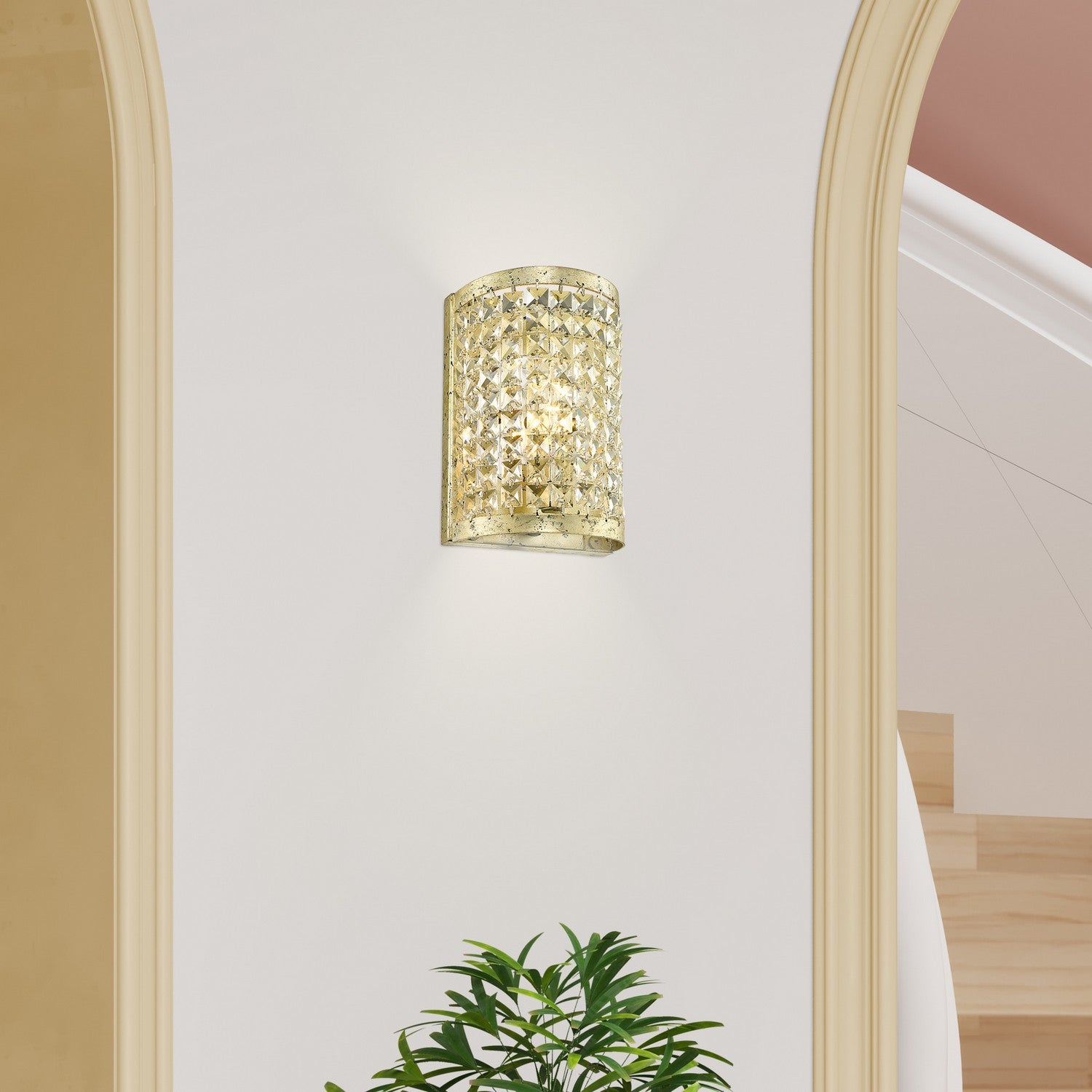 Livex Lighting - 50571-28 - One Light Wall Sconce - Grammercy - Hand Applied Winter Gold