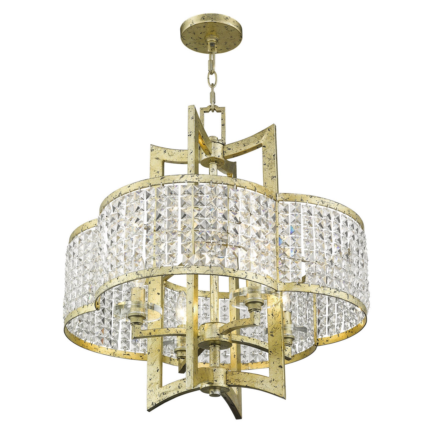Livex Lighting - 50575-28 - Four Light Chandelier - Grammercy - Hand Applied Winter Gold