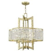 Livex Lighting - 50575-28 - Four Light Chandelier - Grammercy - Hand Applied Winter Gold