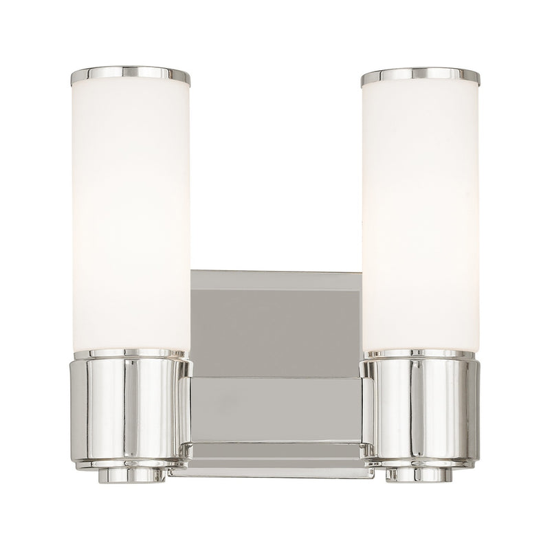 Livex Lighting - 52102-35 - Two Light Wall Sconce/ Bath Light - Weston - Polished Nickel