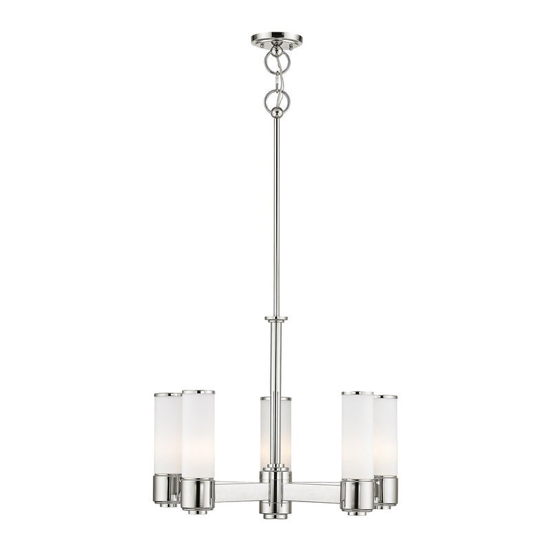 Livex Lighting - 52105-35 - Six Light Chandelier - Weston - Polished Nickel