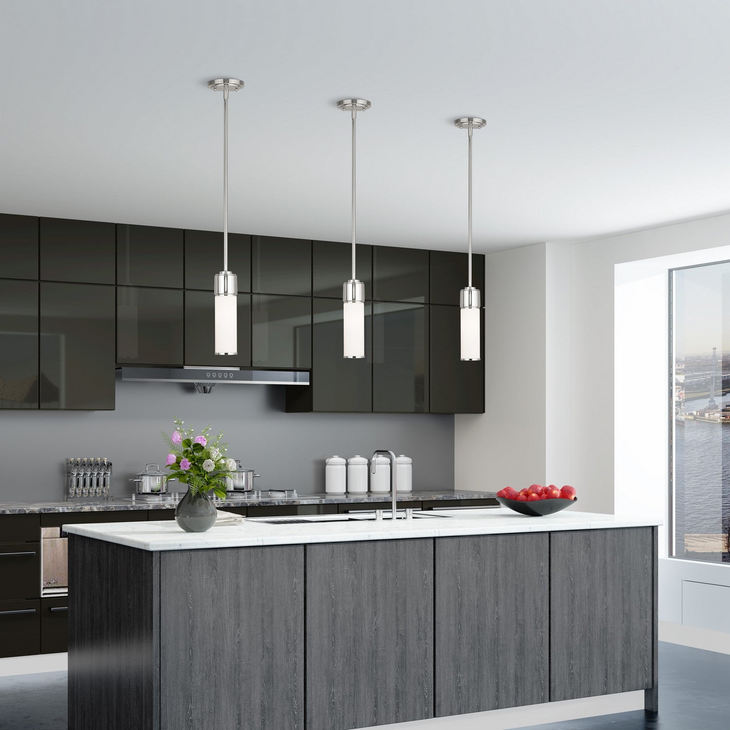 Livex Lighting - 52111-35 - One Light Mini Pendant - Weston - Polished Nickel