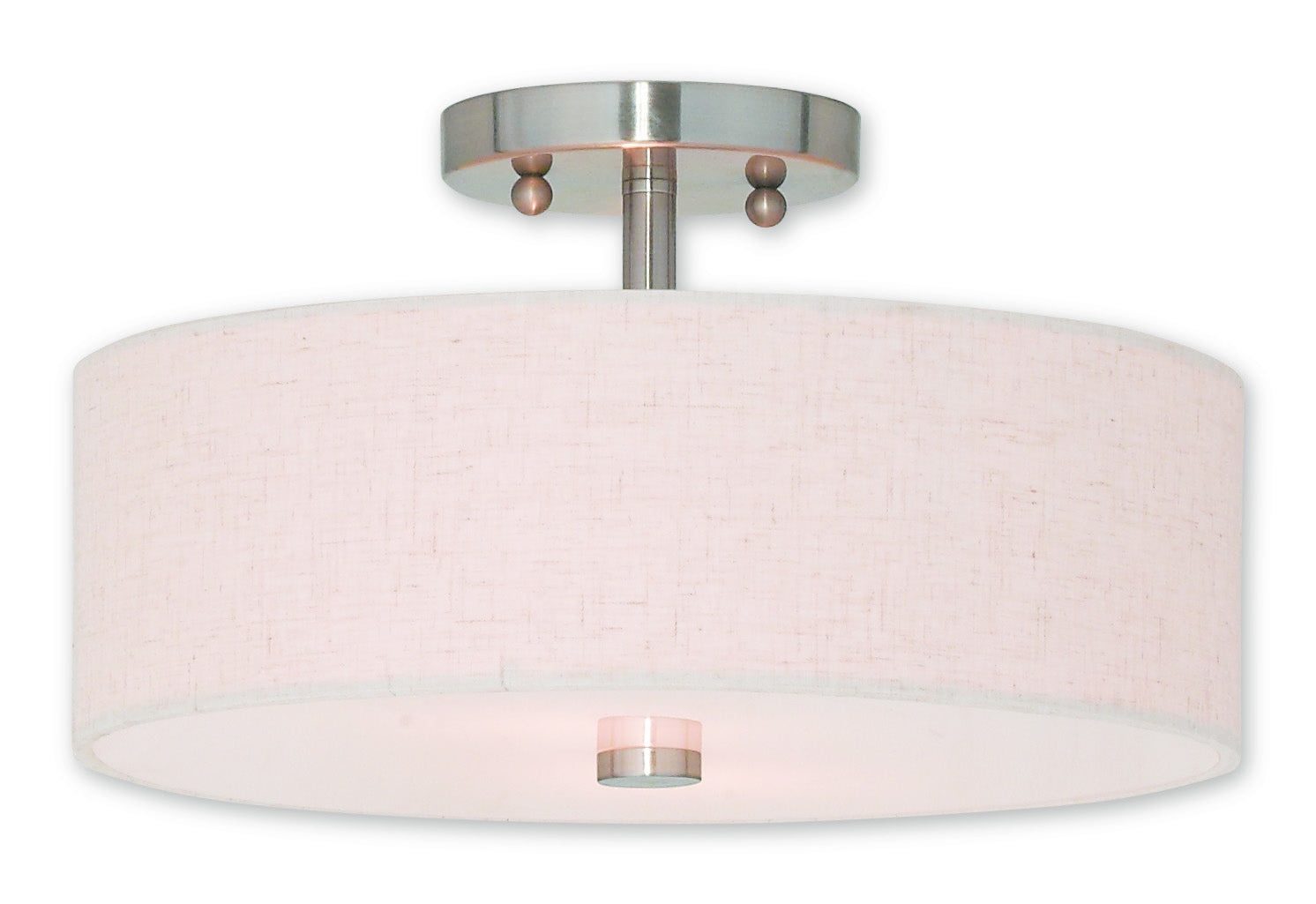 Livex Lighting - 52134-91 - Two Light Ceiling Mount - Meridian - Brushed Nickel