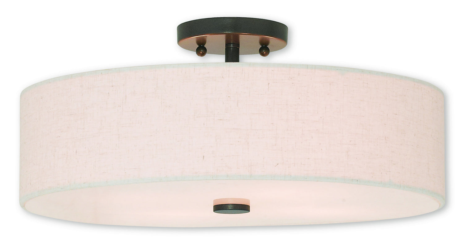 Livex Lighting - 52136-92 - Four Light Ceiling Mount - Monroe - English Bronze
