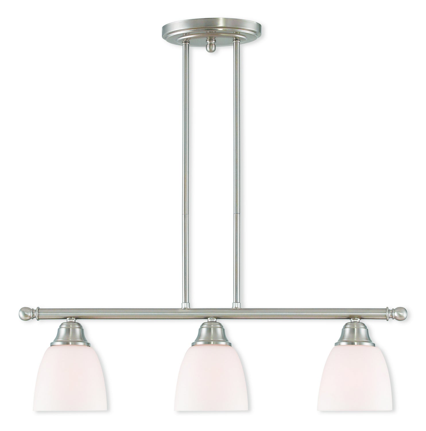 Livex Lighting - 53854-91 - Three Light Linear Chandelier - Somerville - Brushed Nickel