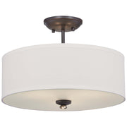 Minka-Lavery - 3286-589 - Three Light Semi Flush Mount - Shadowglen - Lathan Bronze