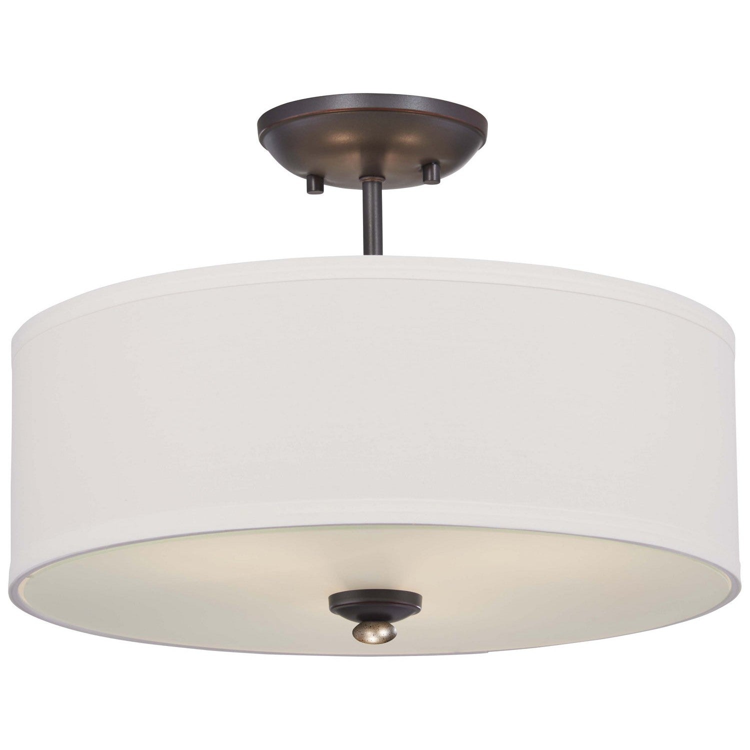 Minka-Lavery - 3286-589 - Three Light Semi Flush Mount - Shadowglen - Lathan Bronze