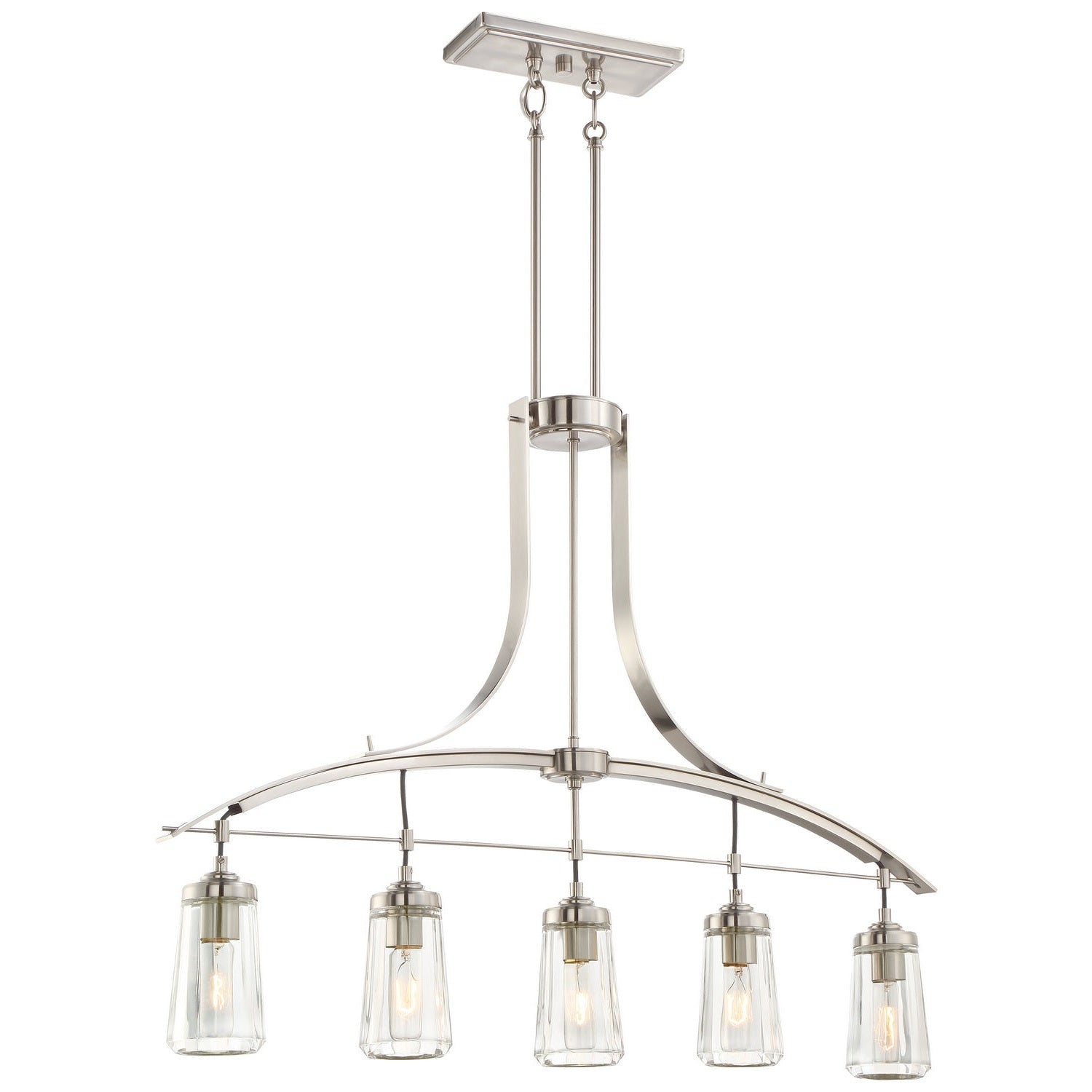 Minka-Lavery - 3306-84 - Five Light Island Pendant - Poleis - Brushed Nickel