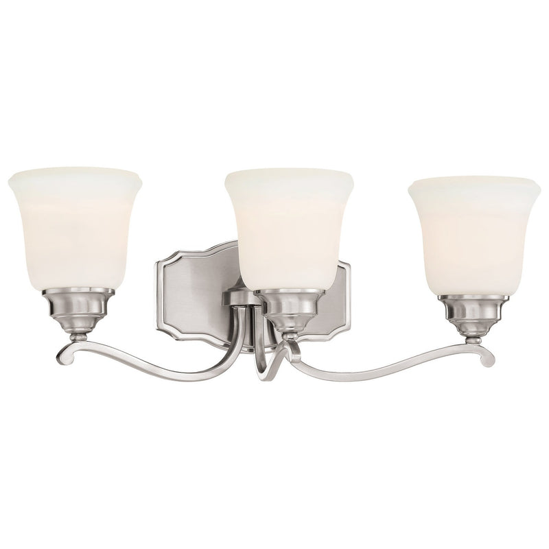 Minka-Lavery - 3323-84 - Three Light Bath - Savannah Row - Brushed Nickel