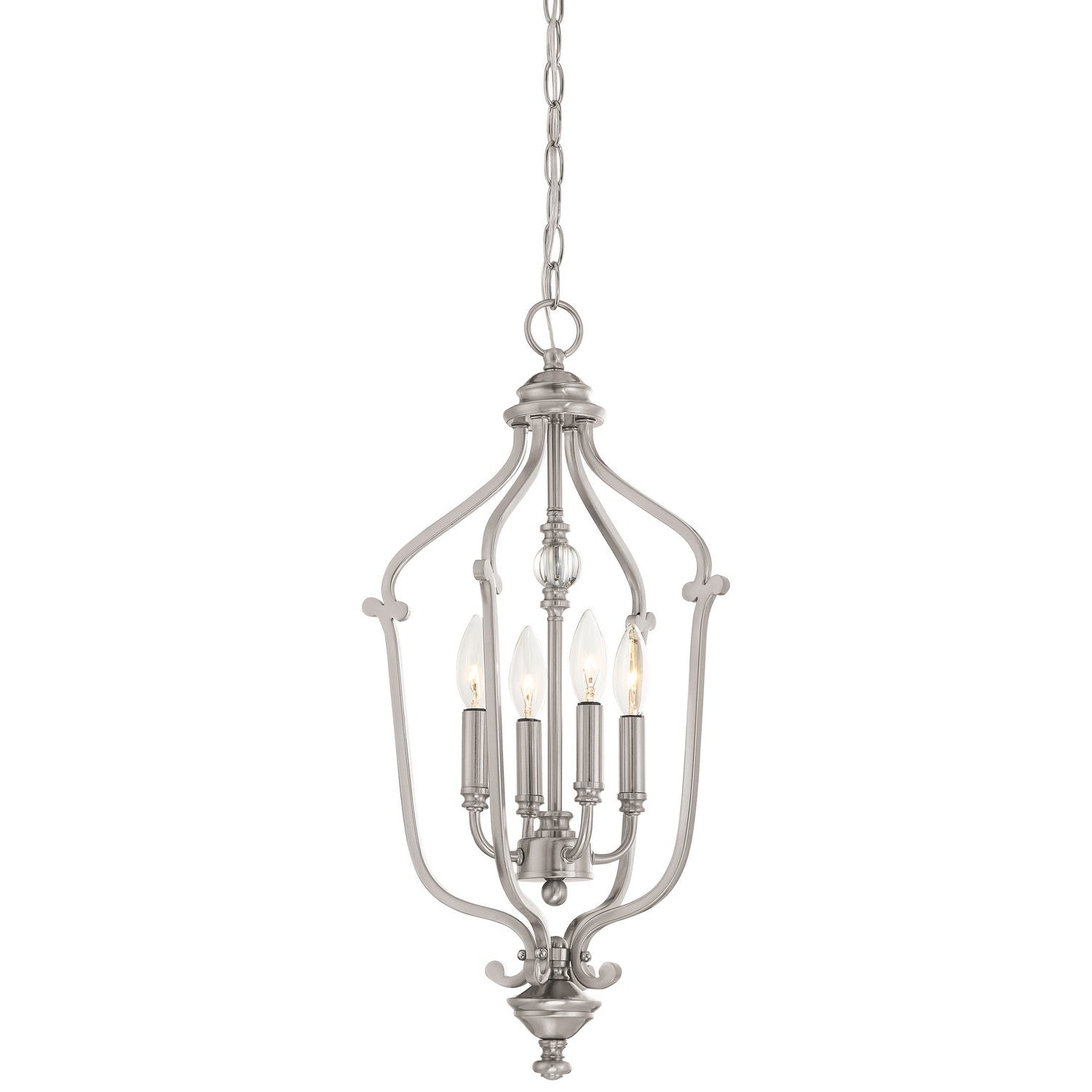 Minka-Lavery - 3331-84 - Four Light Foyer Pendant - Savannah Row - Brushed Nickel