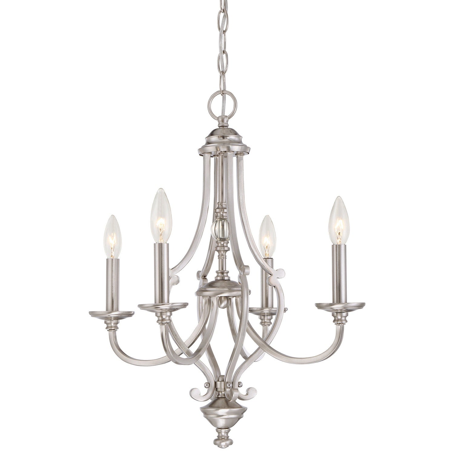 Minka-Lavery - 3334-84 - Four Light Chandelier - Savannah Row - Brushed Nickel