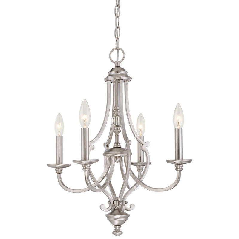 Minka-Lavery - 3334-84 - Four Light Chandelier - Savannah Row - Brushed Nickel
