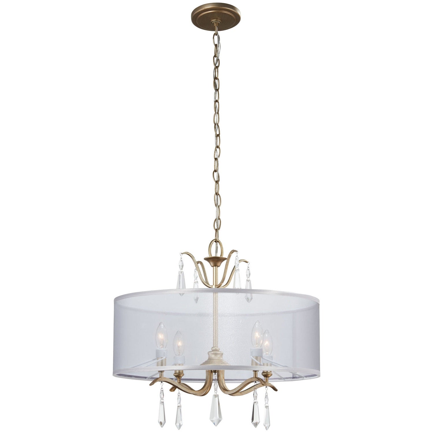 Minka-Lavery - 4443-582 - Four Light Semi Flush Mount - Laurel Estate - Brio Gold