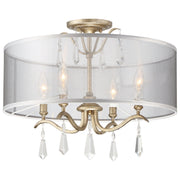 Minka-Lavery - 4443-582 - Four Light Semi Flush Mount - Laurel Estate - Brio Gold