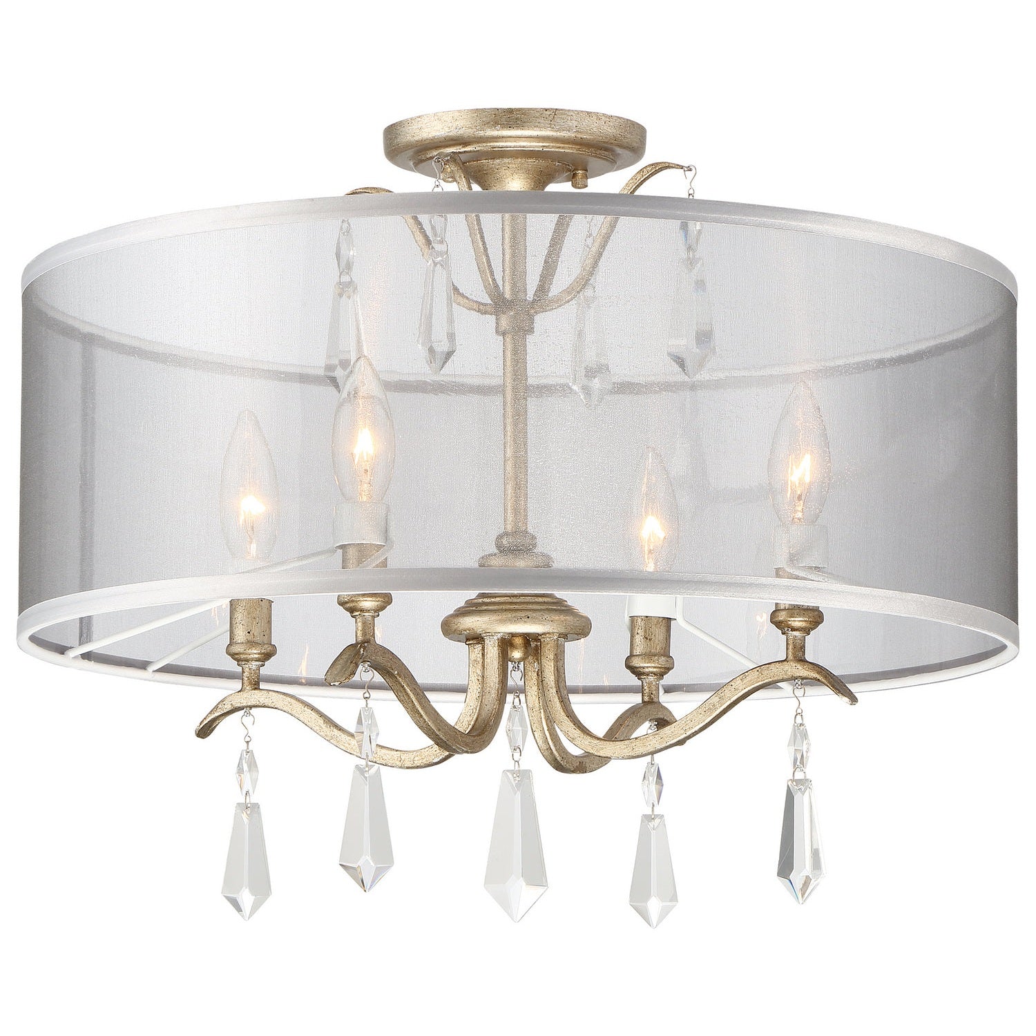 Minka-Lavery - 4443-582 - Four Light Semi Flush Mount - Laurel Estate - Brio Gold