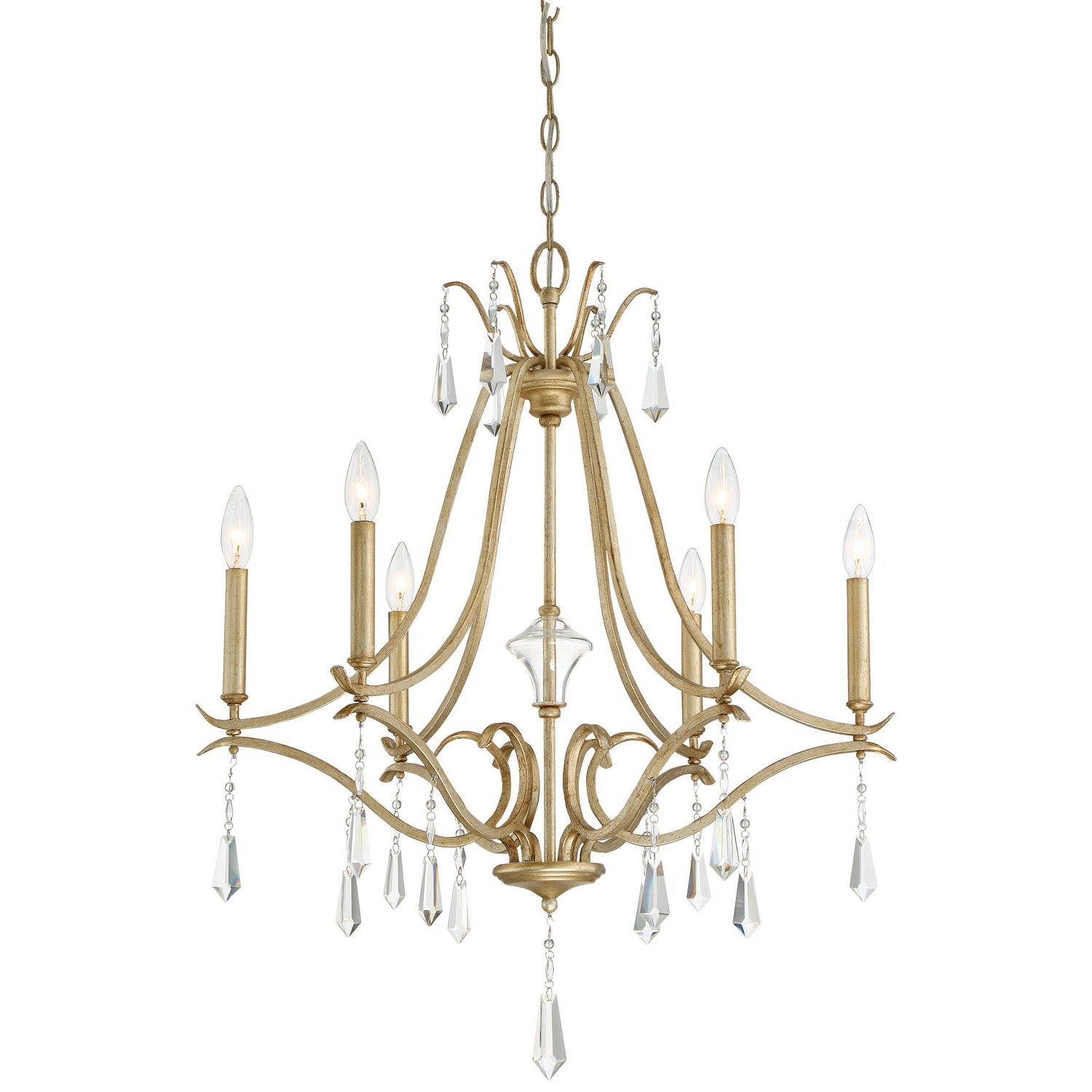 Minka-Lavery - 4446-582 - Six Light Chandelier - Laurel Estate - Brio Gold