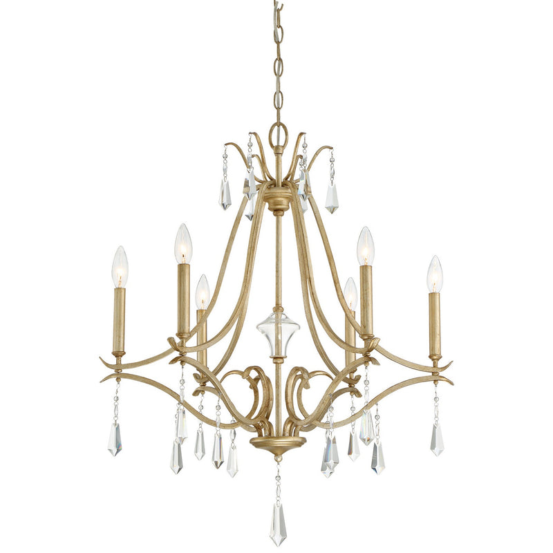 Minka-Lavery - 4446-582 - Six Light Chandelier - Laurel Estate - Brio Gold